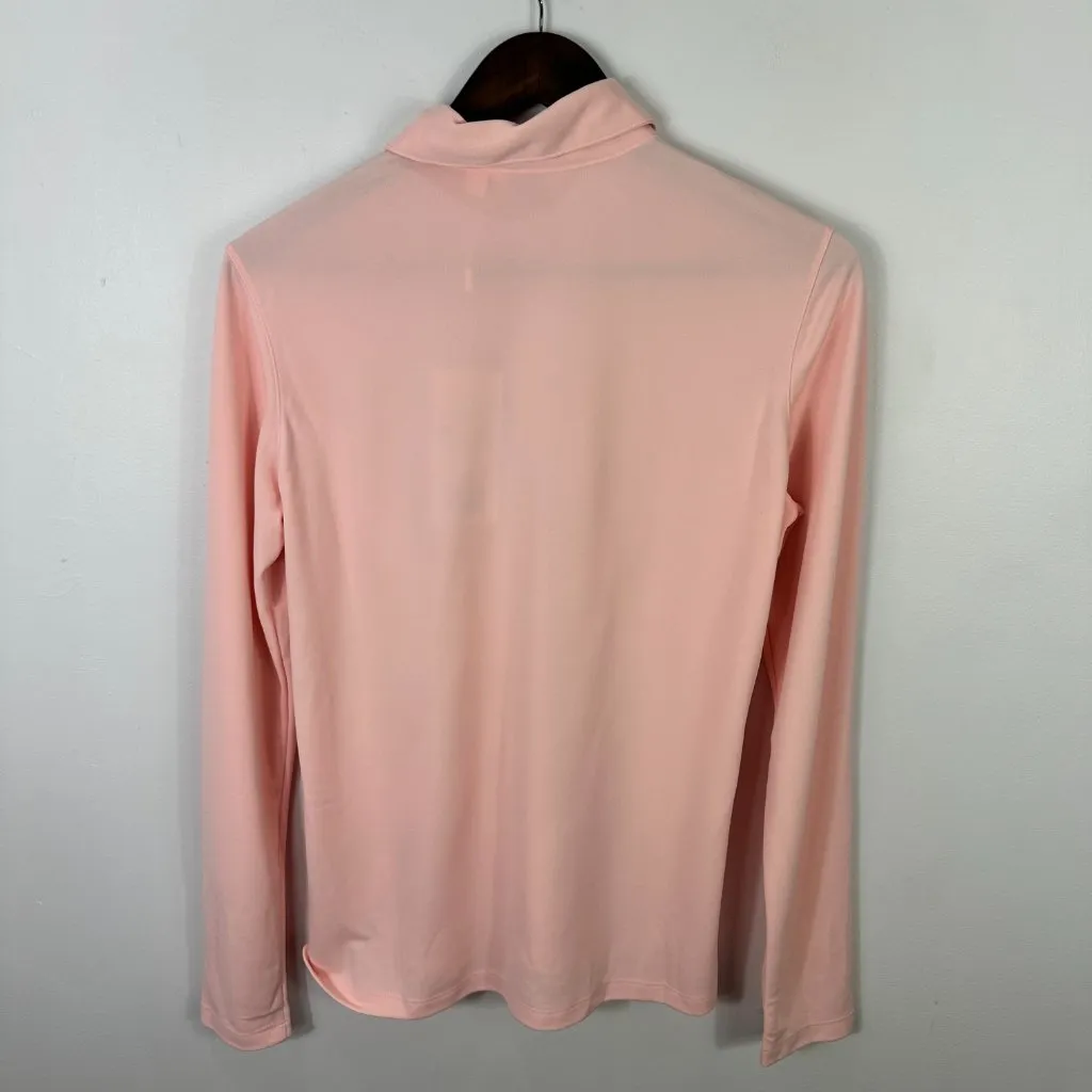 Lady Hagen Polo Shirt Women‎ L Long Sleeve Pink Golf UPF 25 HydroDri Tennis Top - Image 8