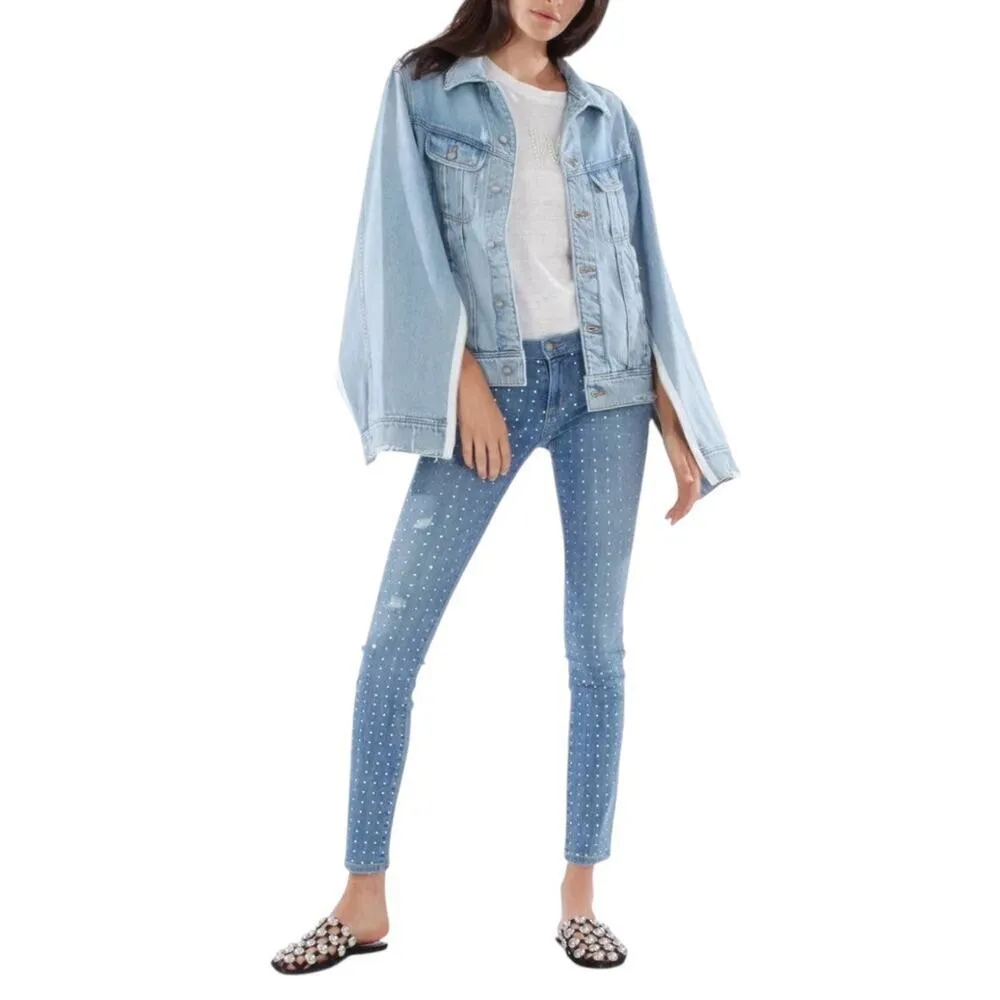New Women’s Siwy Evy Oversized Jacket In Thelma And Louise Size S Blue - Image 6