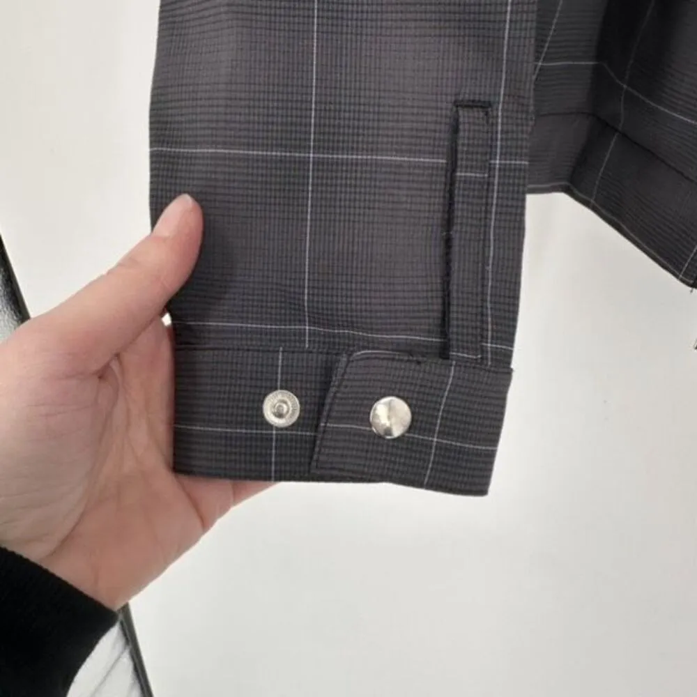 Nike Gold Fitdry Dri-fit Plaid Black Purple Full‎ Zip Windbreaker Jacket Medium - Image 10