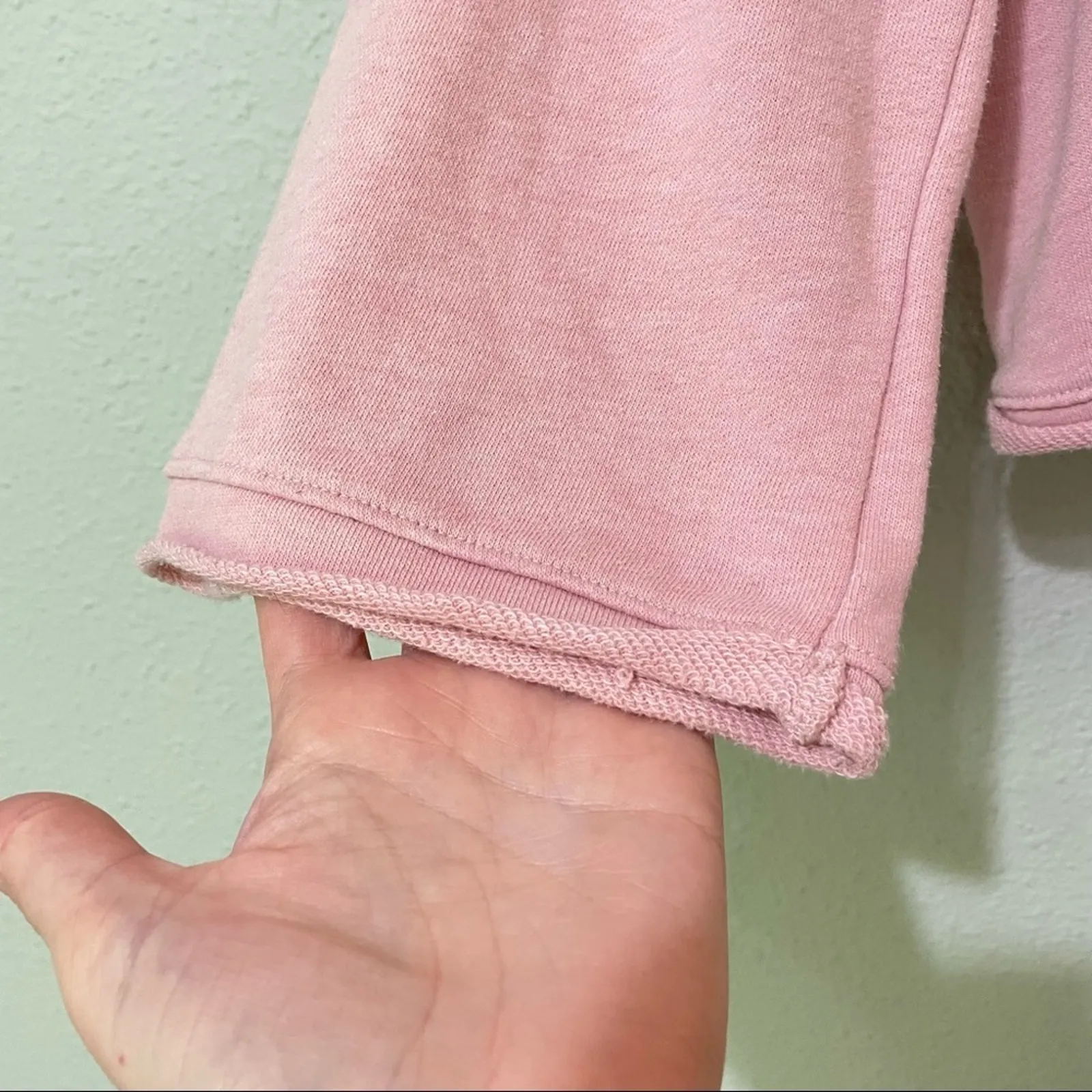 Madewell Pink Oversized Hoodie Sweatshirt Womens XS Barbie Casual Pullover - Image 9