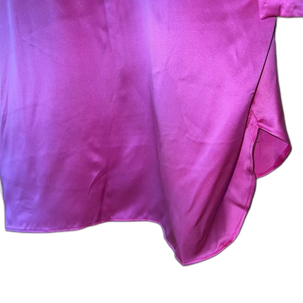 Vintage Gold Tag Victoria’s Secret 100% Silk Pink Long Sleeve Top Medium - Image 7