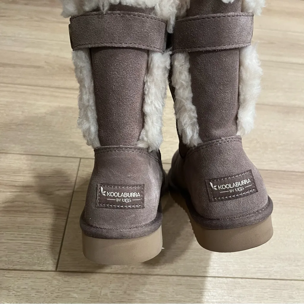 NEW Koolaburra by Ugg Jordina Gray Purple Suede Shearling Boot Size 7 - Image 8