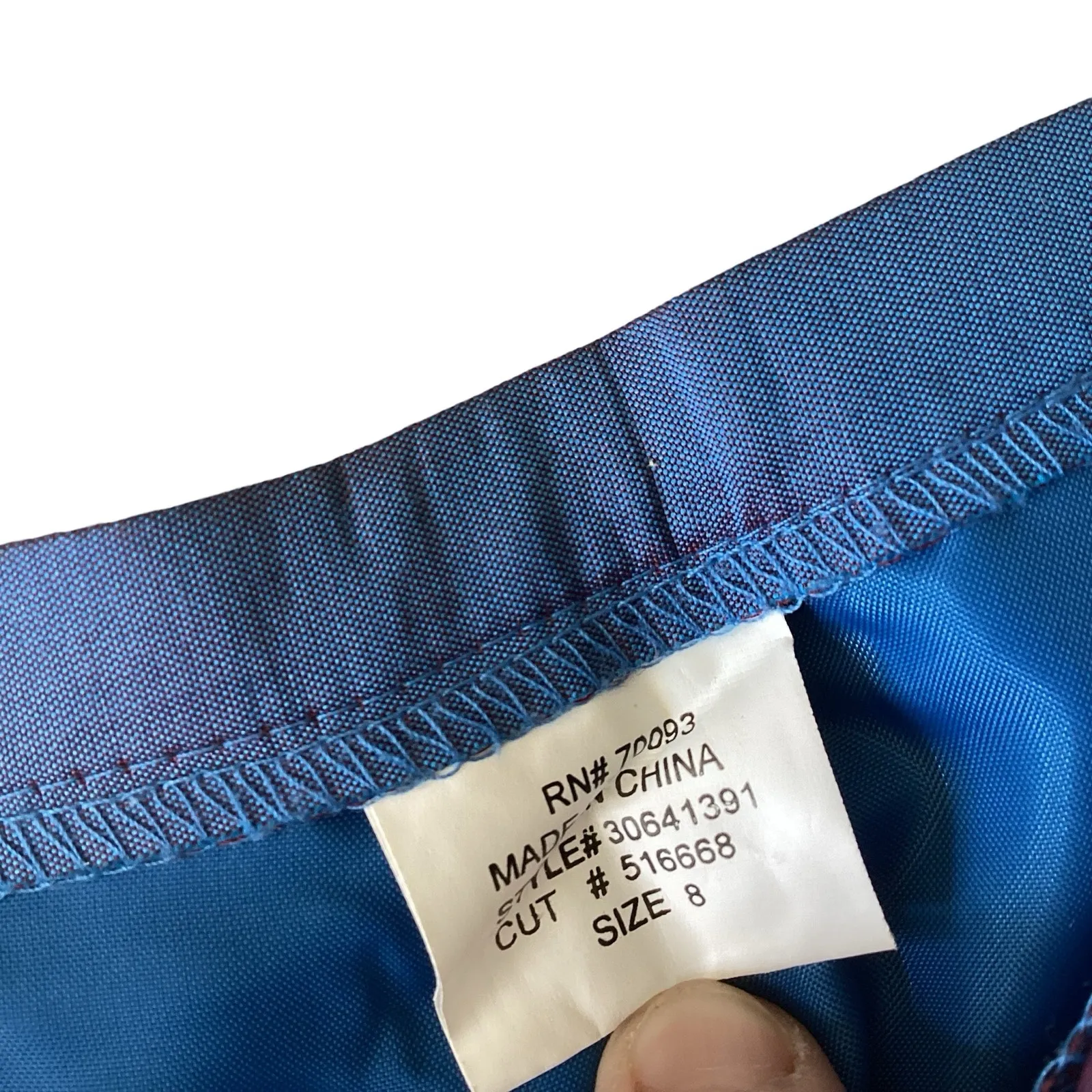 Vintage Harris Wallace Silk Dress Pants Blue Size 8 - Image 5