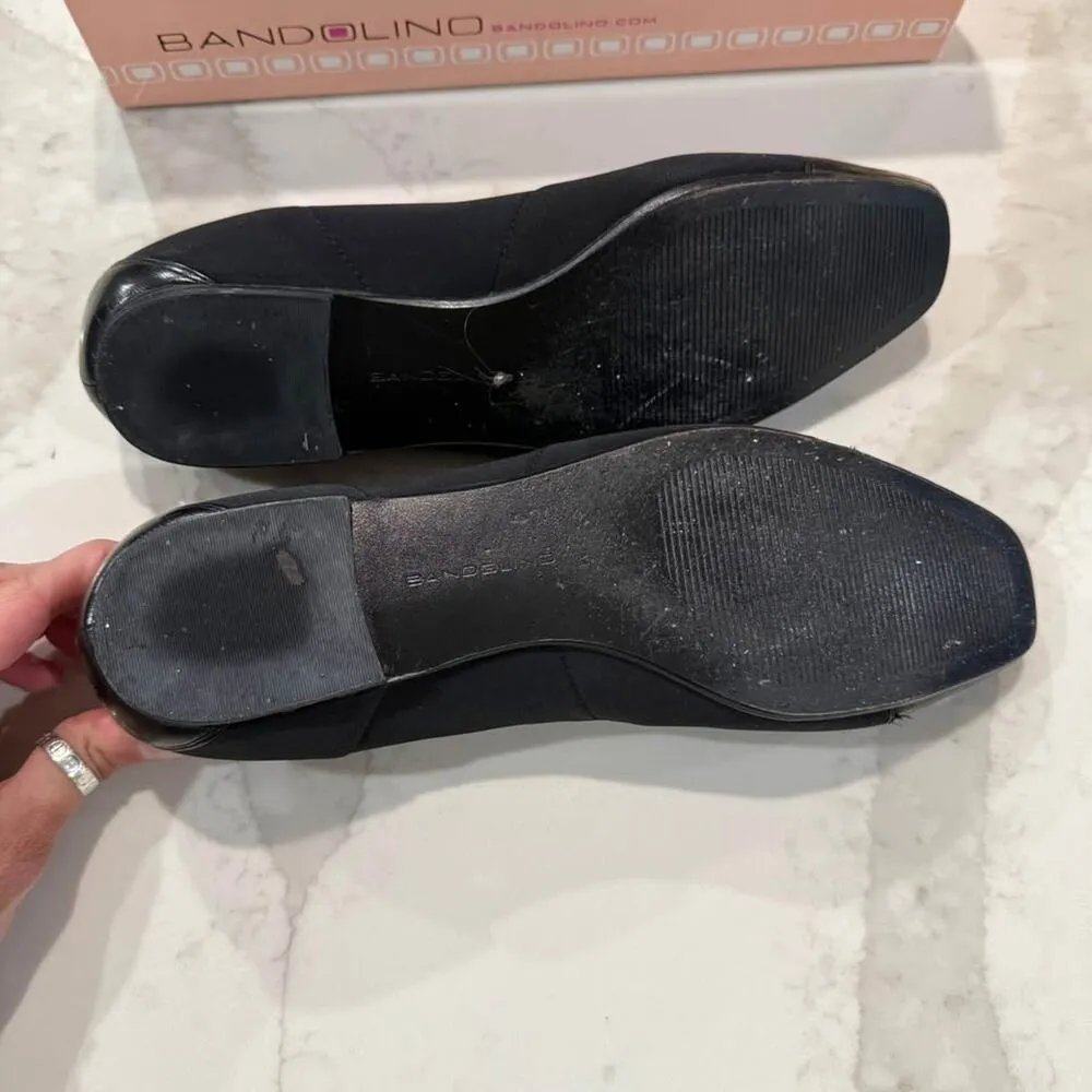 Bandolino BDGalaxy Ballet Slip On Flats Women's 7.5M Black Fabric Upper Cap Toe - Image 8