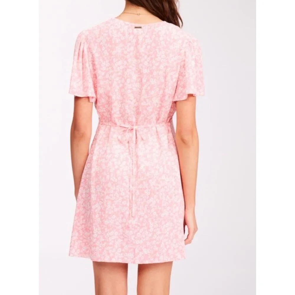 Billabong Women's Short And Sweet Pink Floral Mini Dress- Size S - Image 3