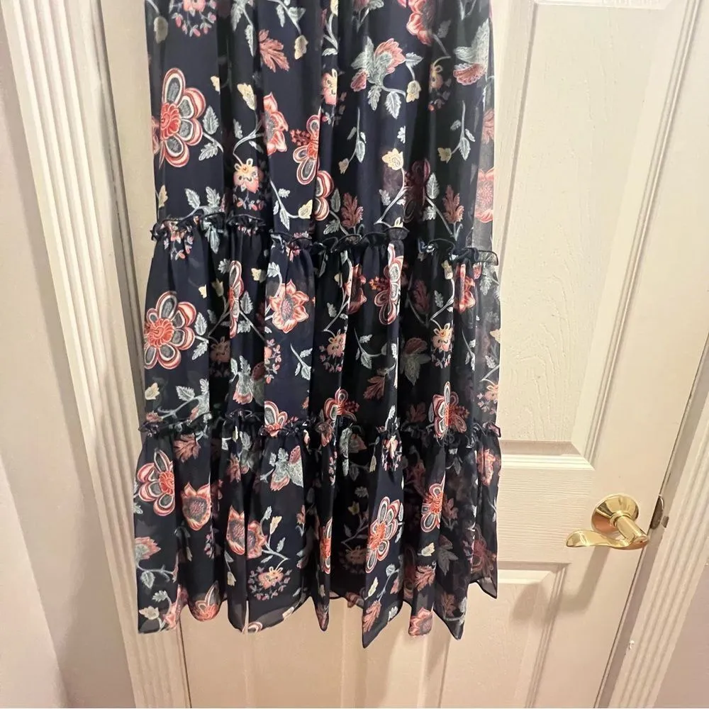 NWT sachin and Babi‎ Dalia Eastern Gouache Botanical Floral Tiered Dress Sz 8 - Image 9