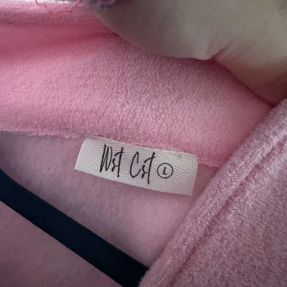 Pink cozy shacket button Front Long Sleeve jacket Size Large - Image 2