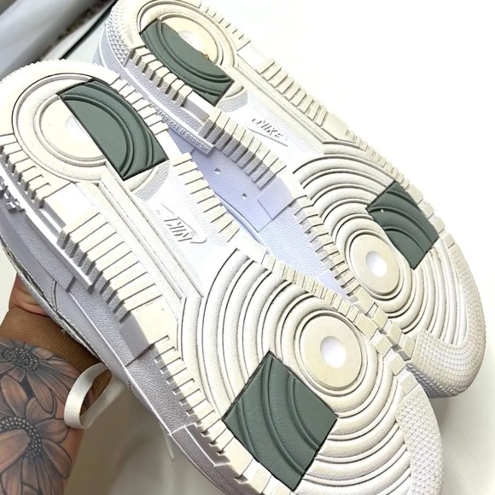 Nike Rare Pixel Air Force One Zebra White Sneakers - Image 6