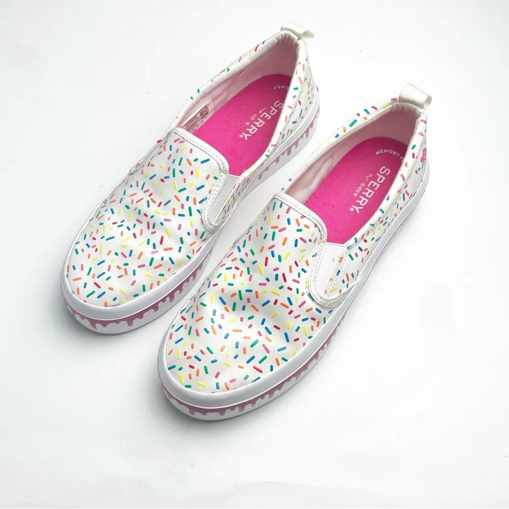 SPERRY Top Sider Ice Cream Rainbow Sprinkles Slip On Boat Shoes, Size 7.5 - Image 10