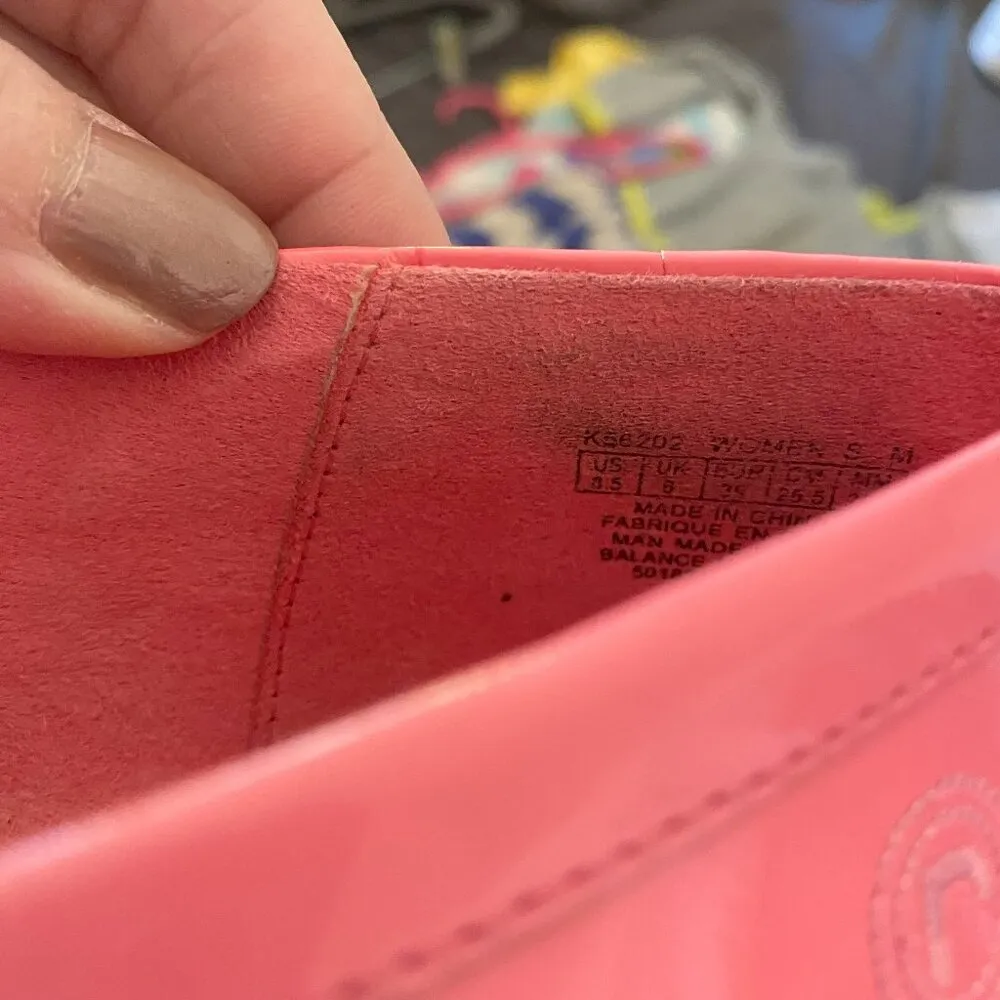 Rockport Neon Pink Patent Loafers with Chain Link Detail & Adiprene by Adidas Size 8.5 - Image 7