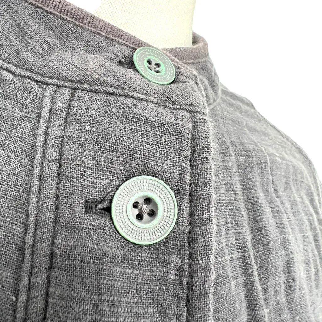 Hei Hei Anthropologie Button-Up Utility Jacket Dark Gray Size Medium - Image 6