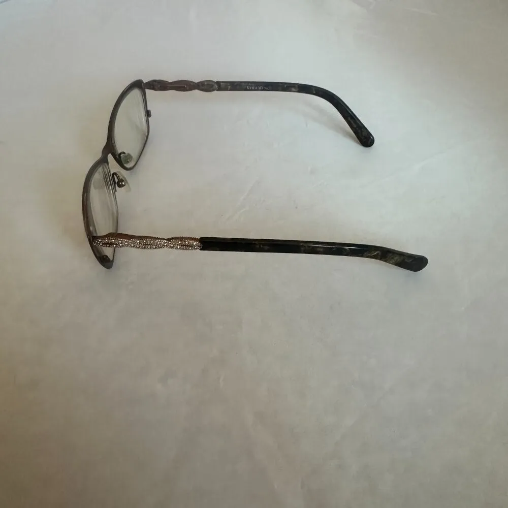 Vera Wang Spica Glasses Eyewear Rhinestone Brown Eyeglasses 50 15-132 Lens - Image 11