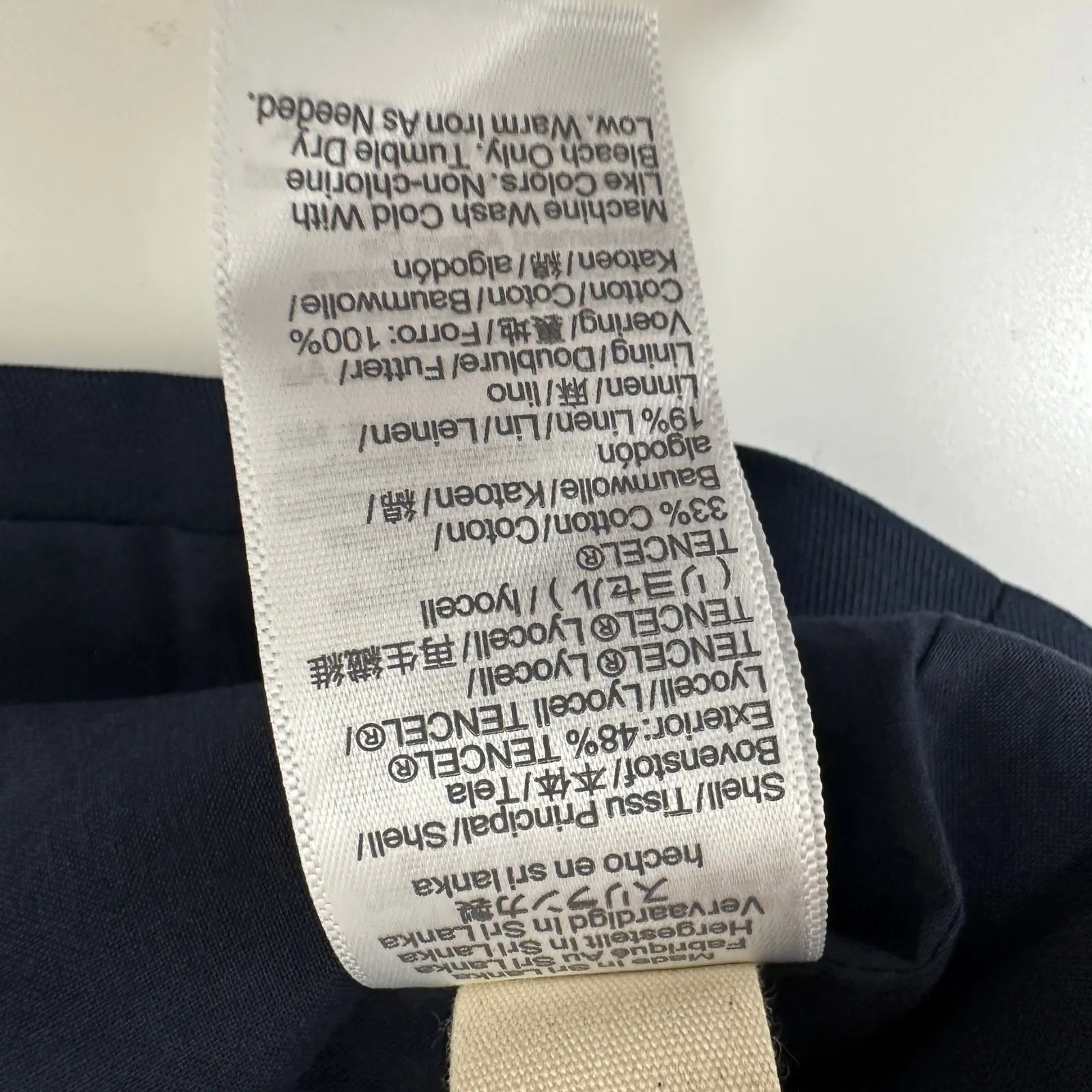 Madewell Crewneck Cutaway Vest Drapey Twill Suit Midnight Navy Classic US 12 NWT - Image 12