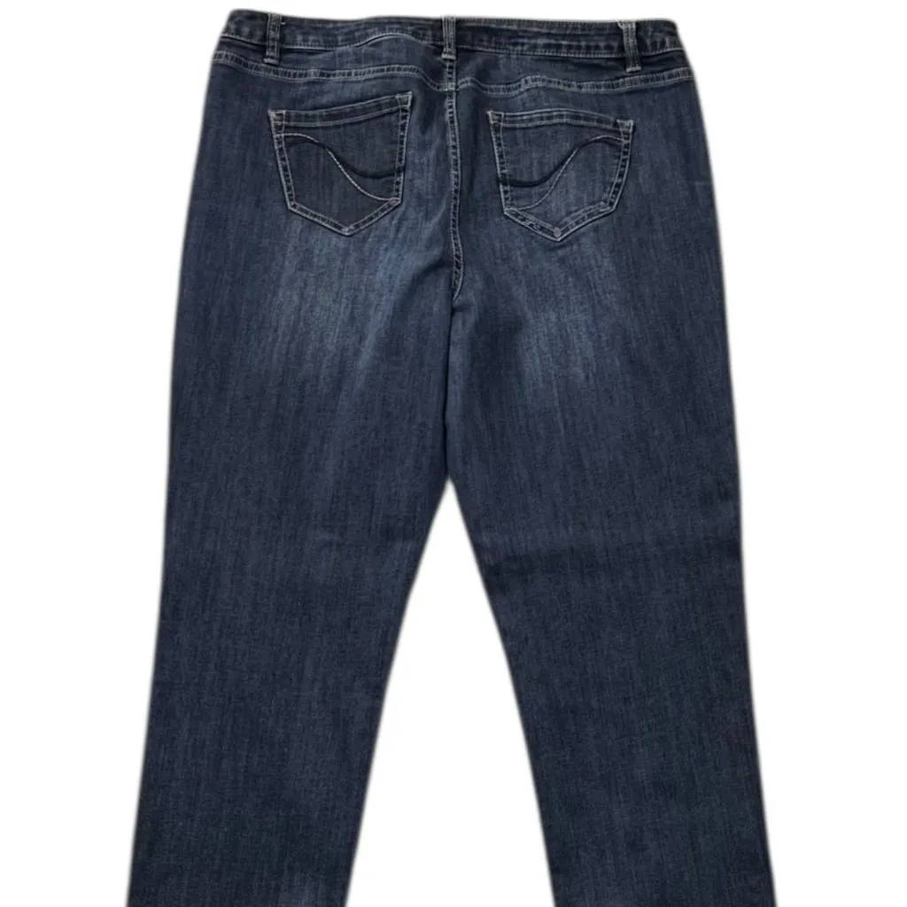 Lane Bryant Mid-Rise Straight Dark Wash Jeans - Image 2