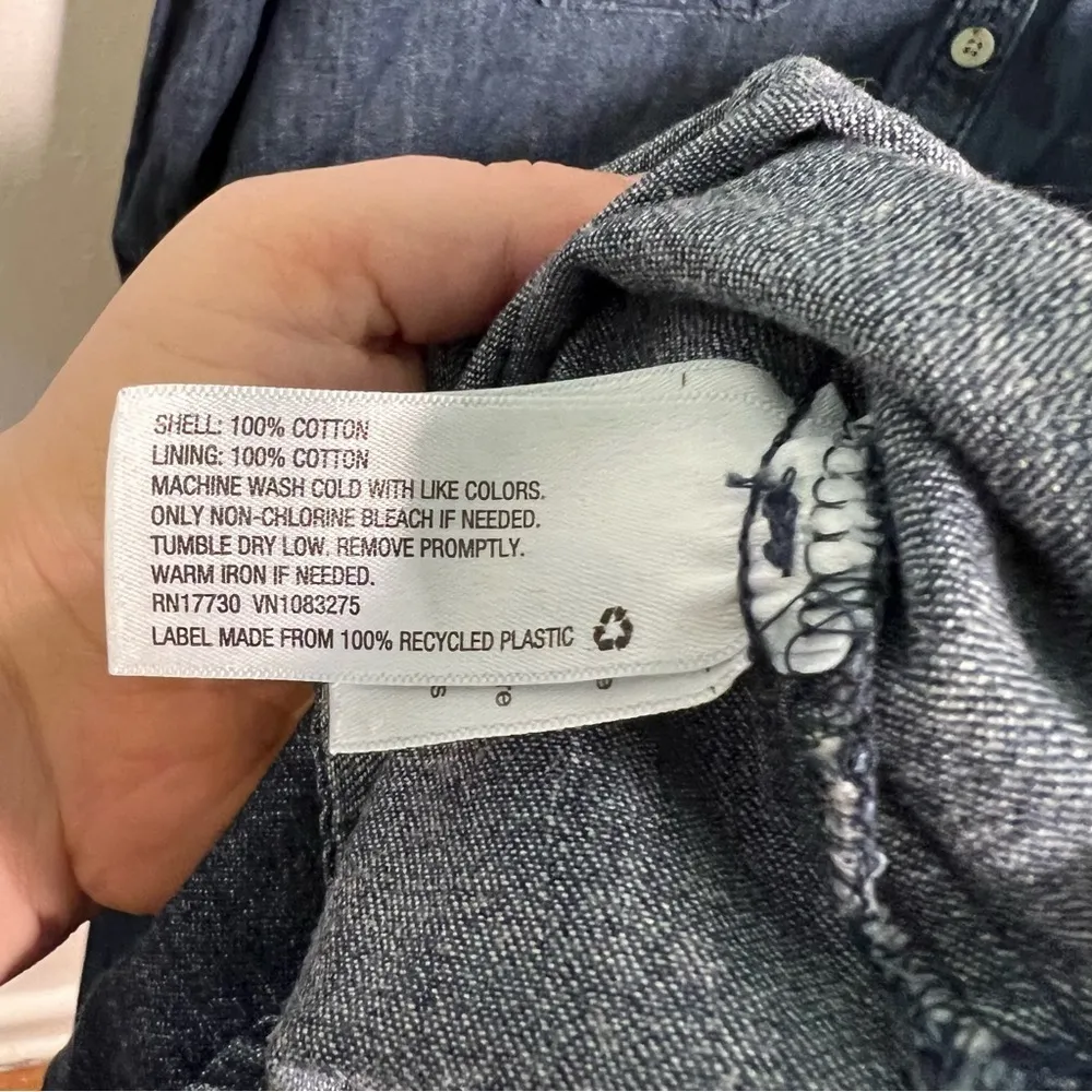 Universal Thread Denim Shirt Dress Dark Wash - Image 13