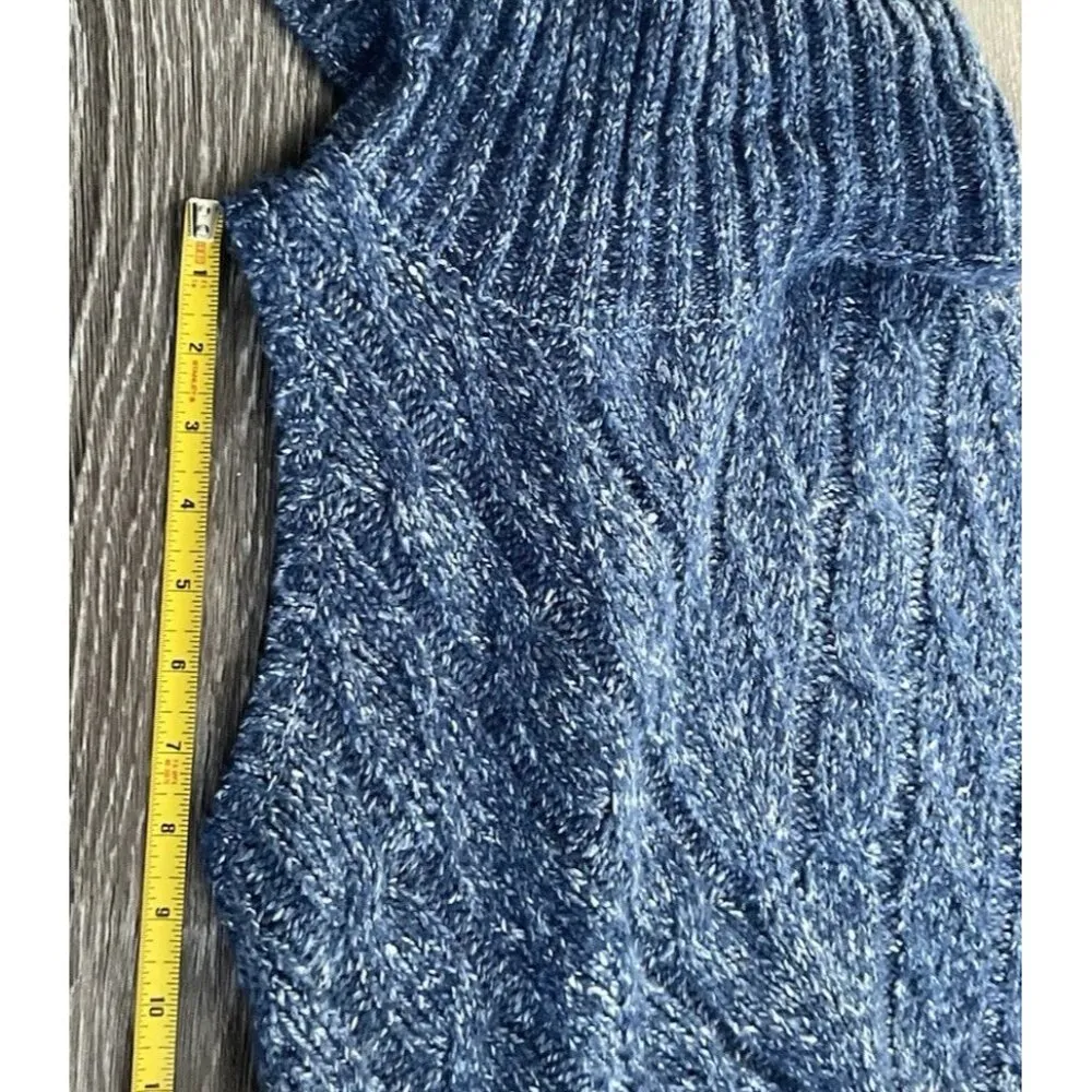 Kensie Womens Fair Isle Cropped Boxy Tunnel Neck Cozy Pullover Sweater Sz Small - Image 4