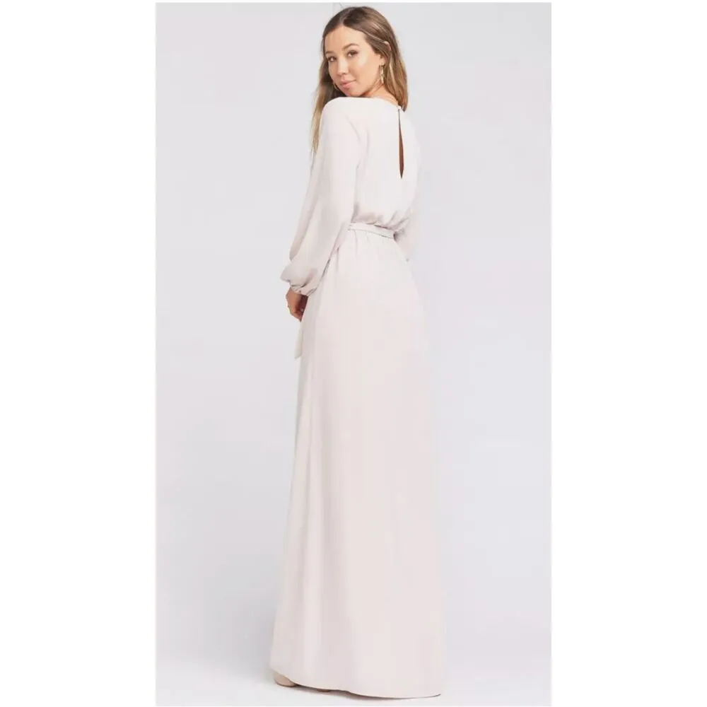 Show Me Your Mumu Lady Long Sleeve Wrap Dress Show Me The Ring Ivory Sz Medium - Image 3