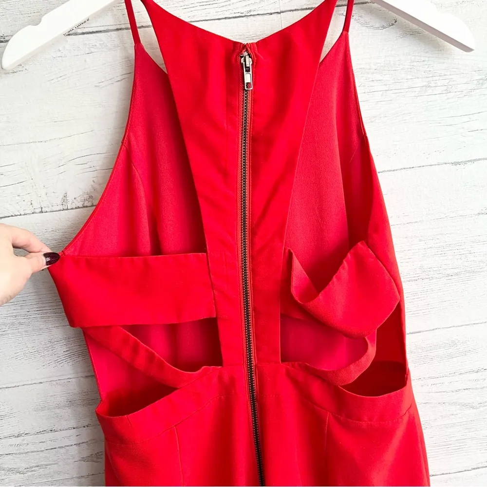 Red Wideleg Jumpsuit - Image 14