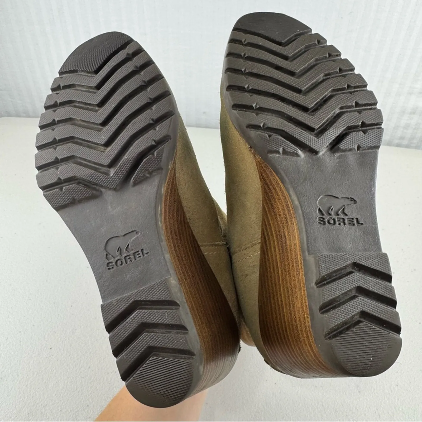 Sorel After Hours Chelsea Boot Tan Suede Wedge Ankle Boots Women’s Size 7 EUR 38 - Image 12