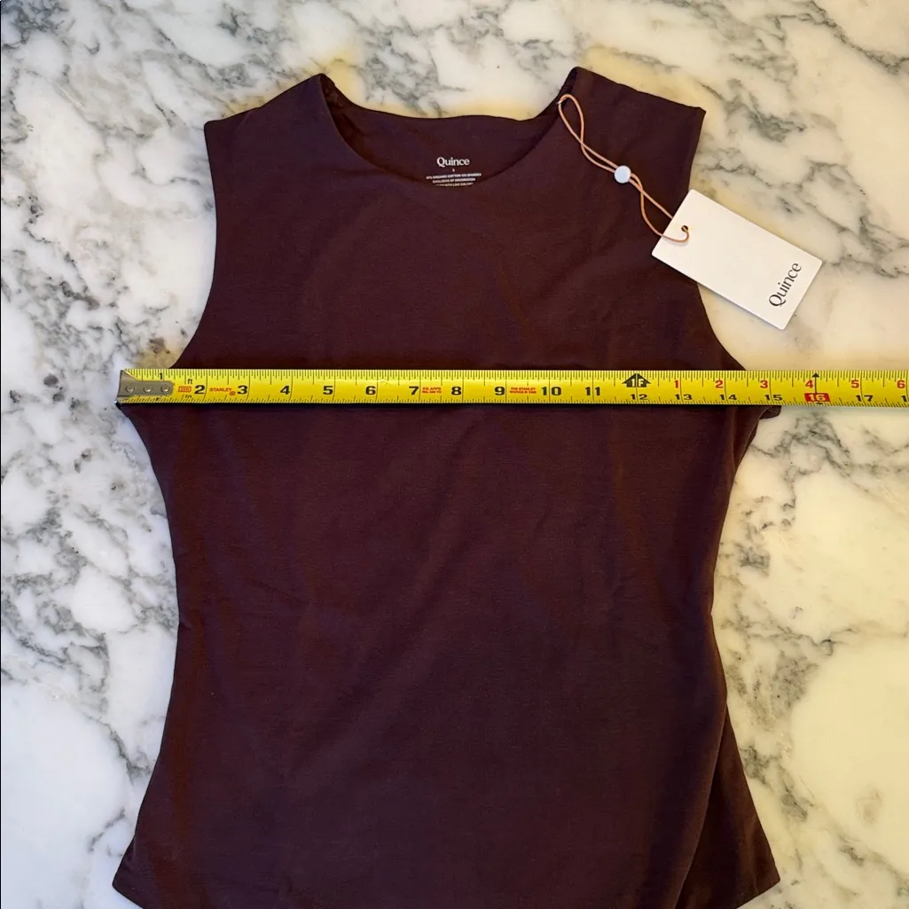NWT Stretch Cotton Jersey High Neck Sleeveless Bodysuit Cocoa Brown Sz S - Image 7