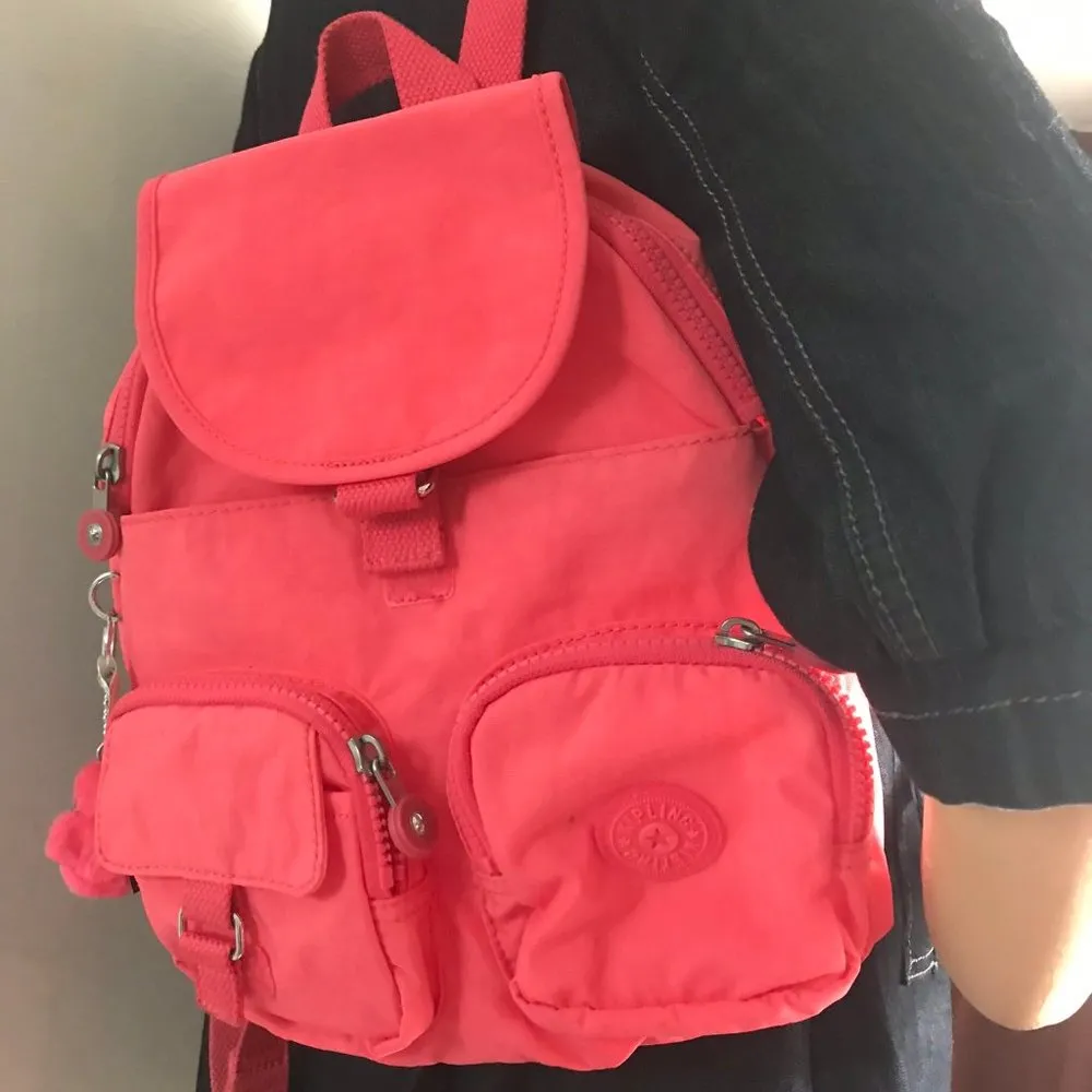 Kipling Pink Nylon Backpack - Image 6