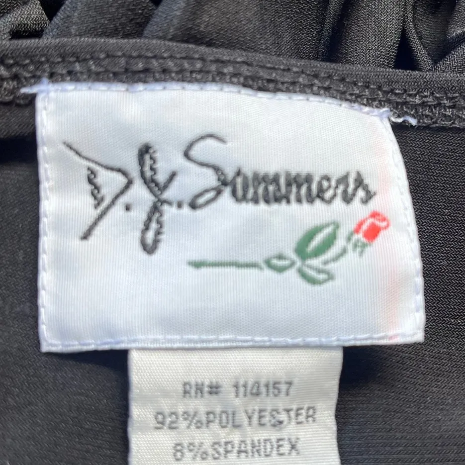 Y2K DJ Summers Babydoll Pleated Dress Sz S Party Whimsigoth Goth Glam Coquette Black - Image 10