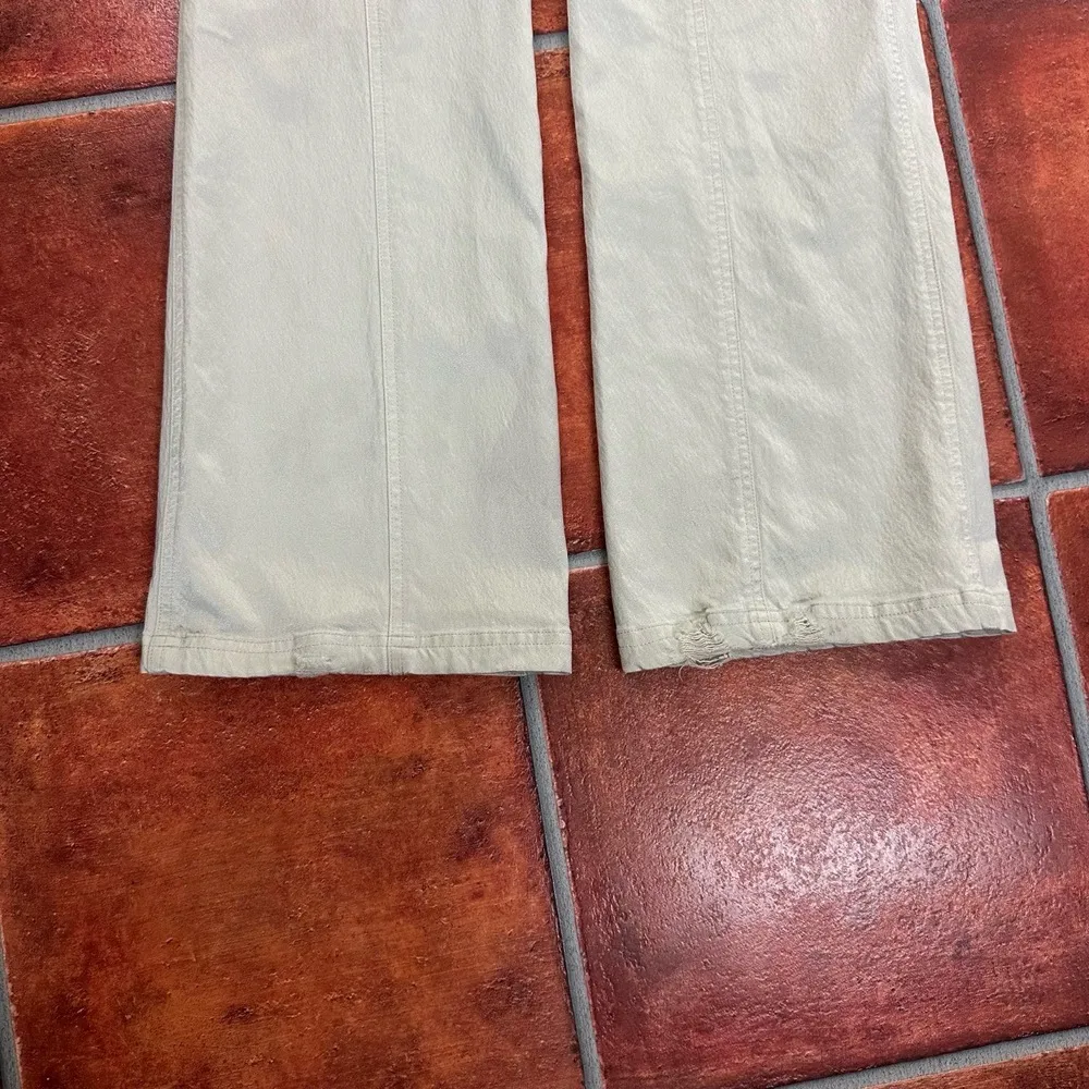 Dismero Waxed Cotton Women Jeans Size USA 8 Silver - Image 12