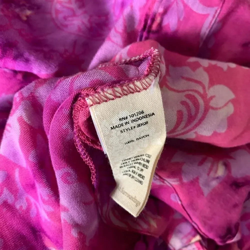 NWT Soft Surroundings Tops | Womens Big Island Shirt Purple Tie Dyed Hawaiian - Image 6