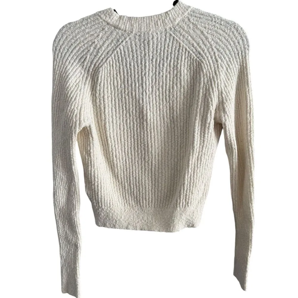 Madewell Antique Cream Bouclé-Knit V-Neck Cardigan Sweater Womens Size XS - Image 5
