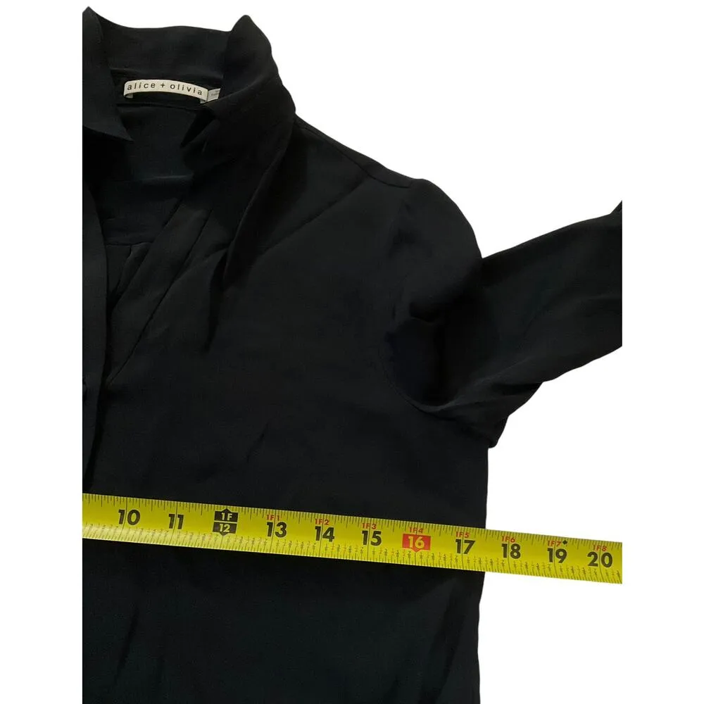 Black Silk Blend Collared Shirt - Image 6