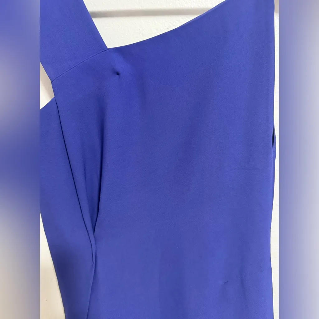 Roland Mouret Anser Royal Purple Mini Dress with Pockets Women’s Size 6 Blue - Image 3