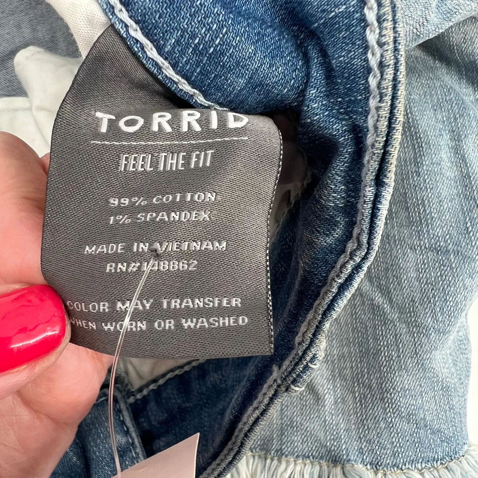 NEW Torrid Hi Rise Vintage Montauk Jean light wash Shorts Women's Plus Size 22 - Image 11