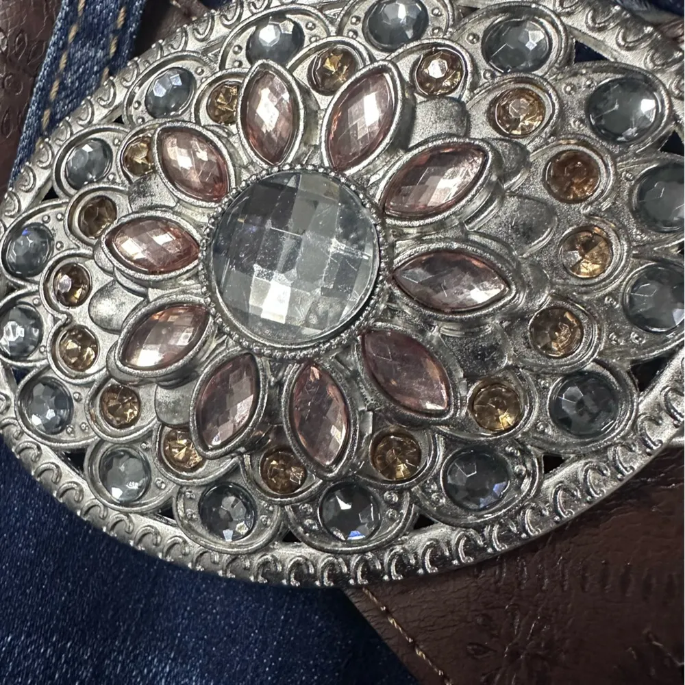 Wallflower Legendary Fit Bermuda Western Blue Jean Shorts with Rhinestone Belt 5 - Image 8