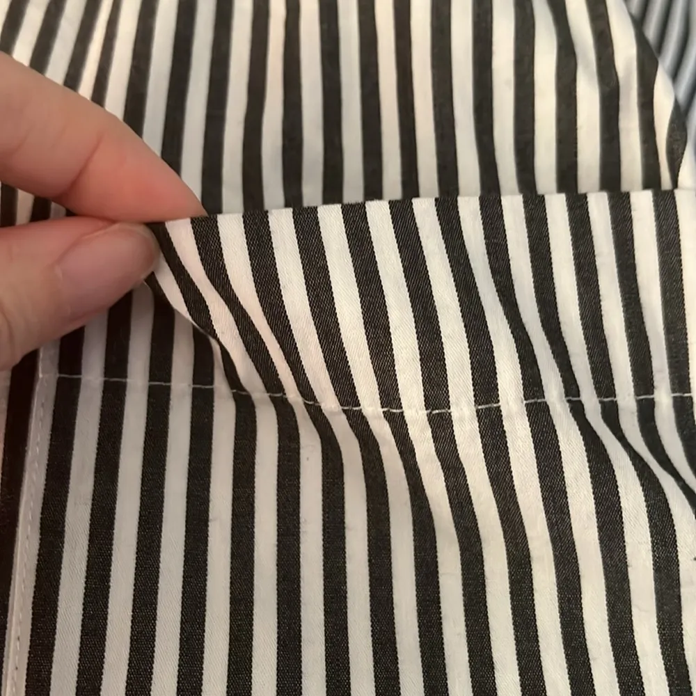 Robert Rodriguez Off the Shoulder Stripe Shirt Black/White 4 - Image 11