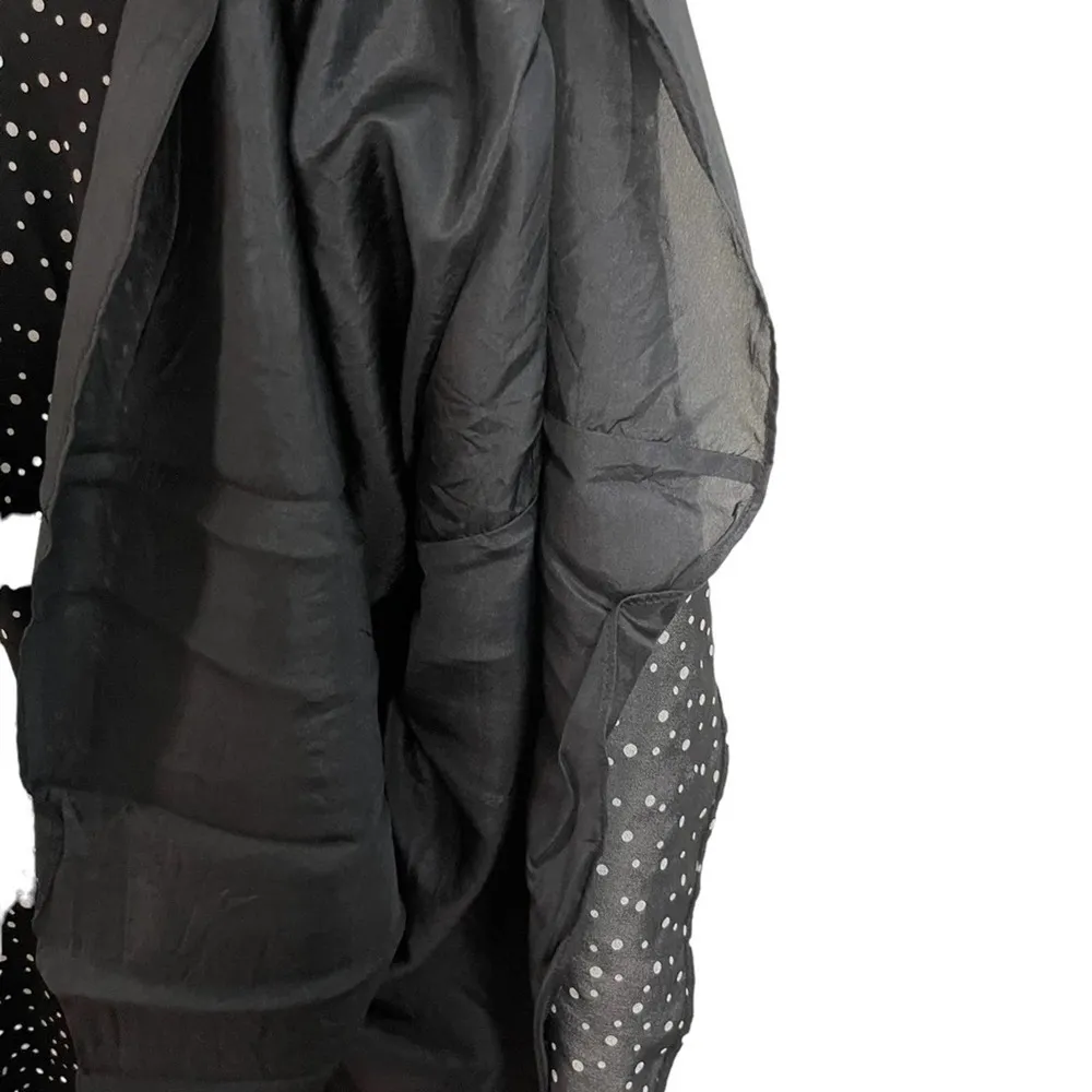 Vivienne Tam Black and White Polka Dot Silk Midi Dress - Image 9