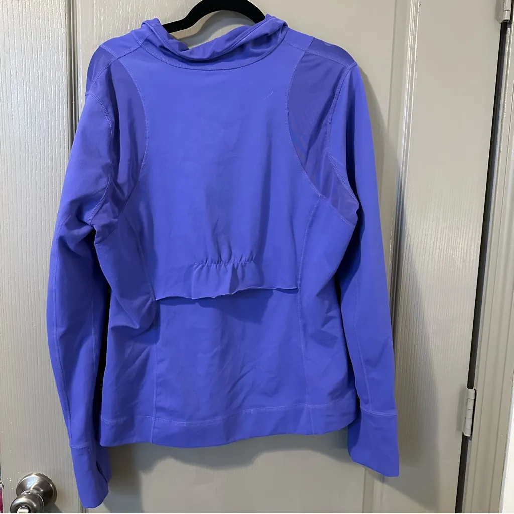 Zella Periwinkle Track Workout Mesh Jacket Lightweight XL Zip Up Casual Outdoor - Image 5