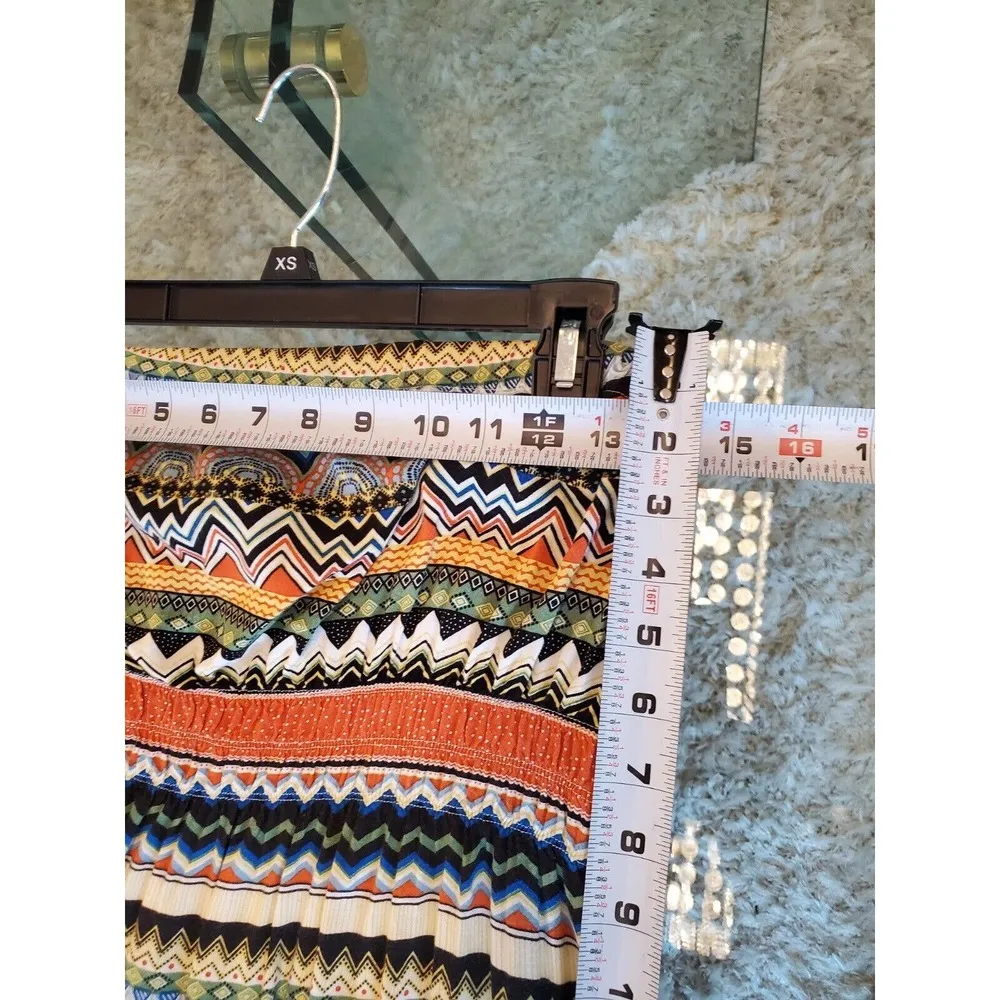 Lolita Women's Multicolor 100% Rayon Off the Shoulder Knee Length Dress Medium - Image 10