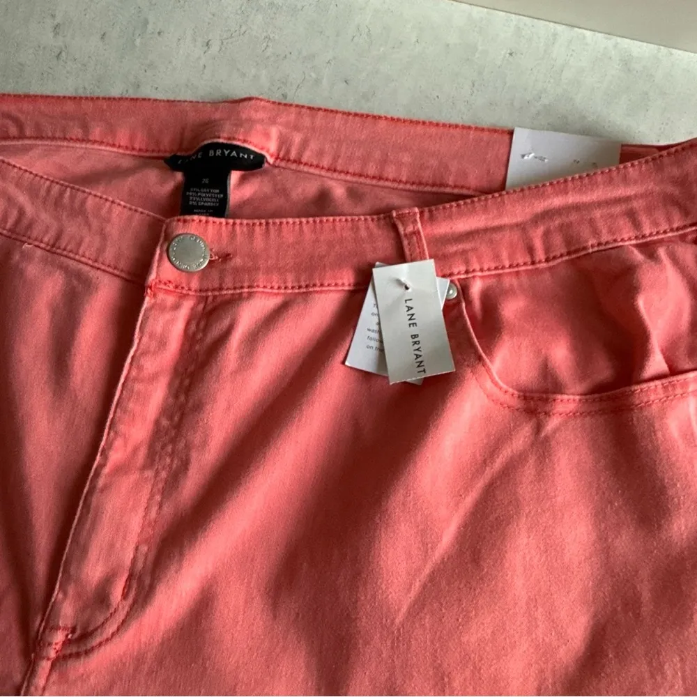 Lane Bryant Women’s Signature Fit Skinny Mid Rise Salmon Jeans Size 26 NWT $79 - Image 8