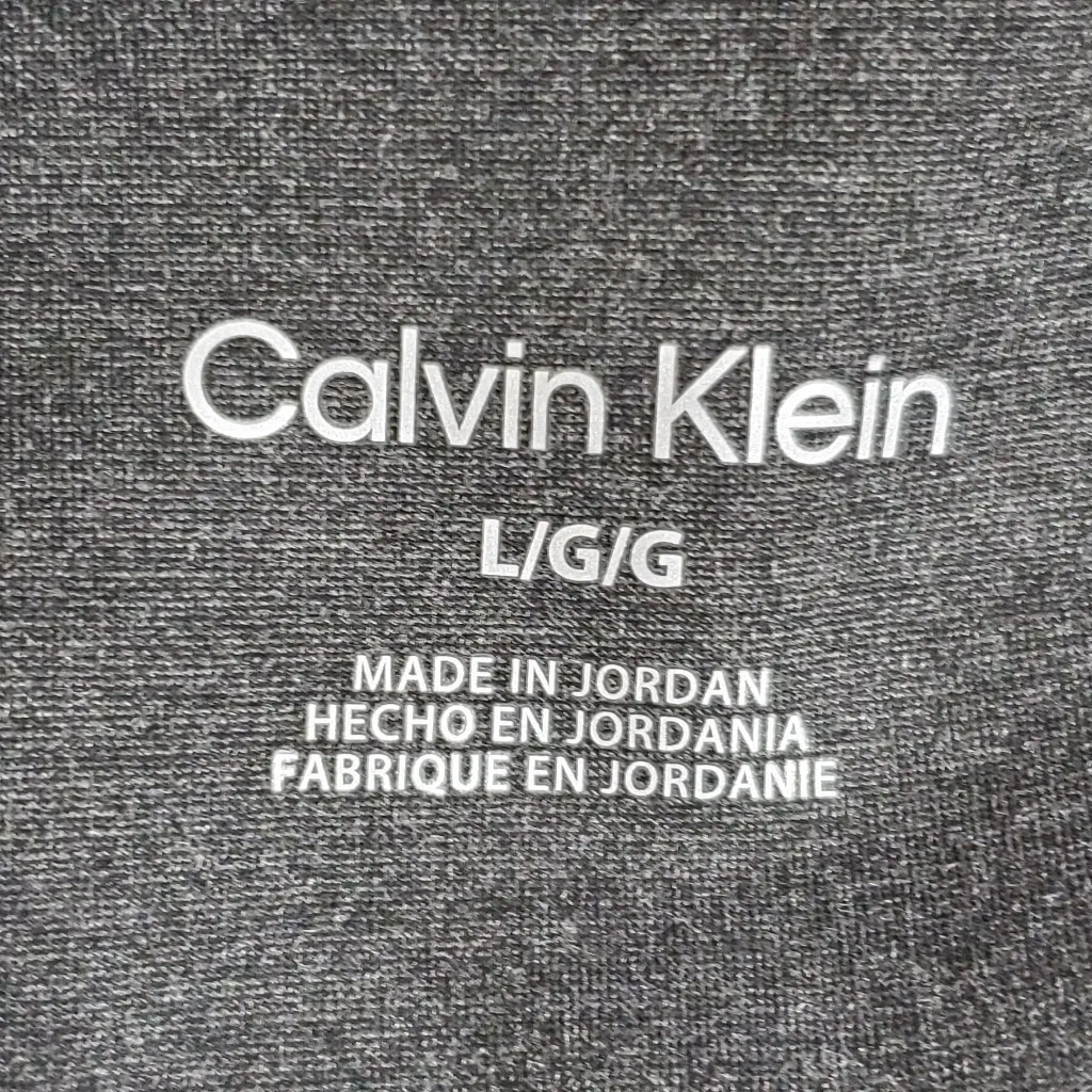 Calvin Klein Modern Essentials Faux Leather Knit Dressy Leggings‎ Gray Size L - Image 10