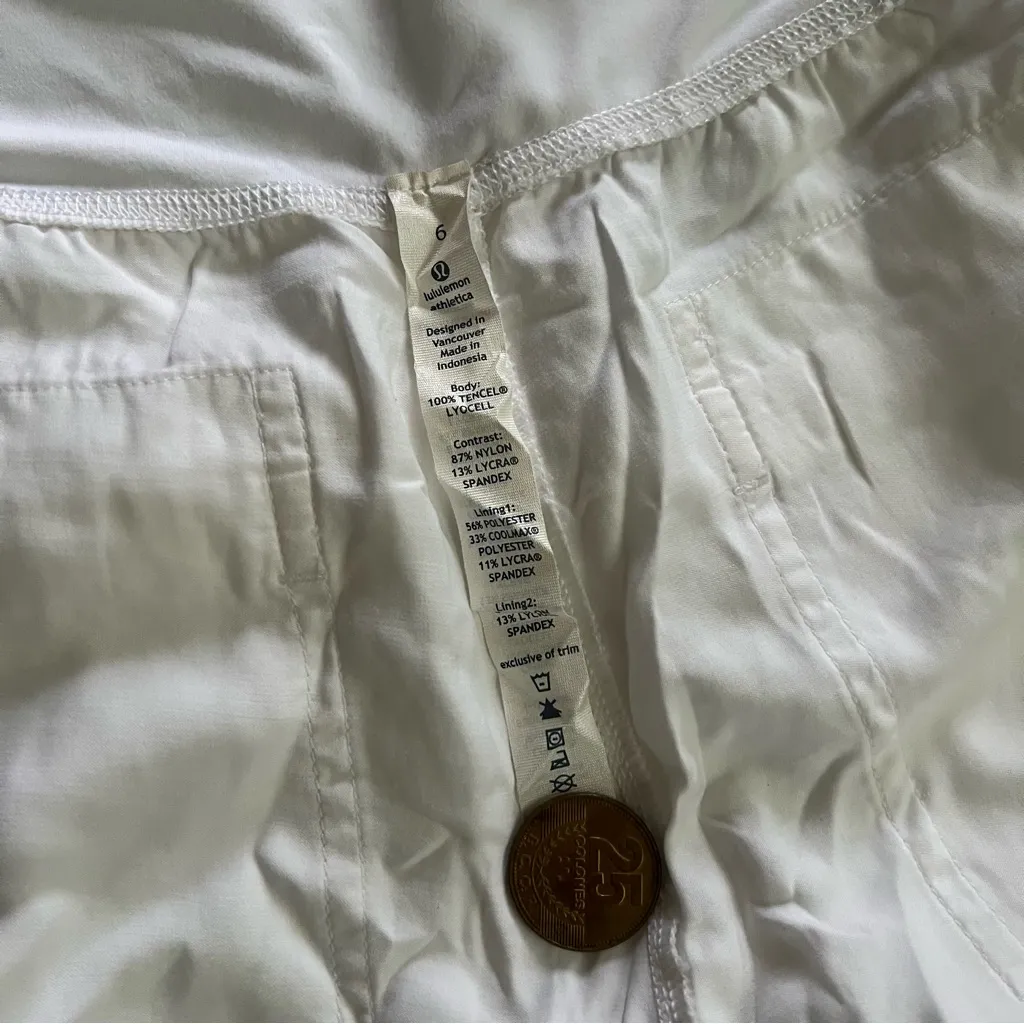 Women’s Lululemon Drishti Unlined Athletic Pant White Wide-Leg Pants sz 6 Rare - Image 6