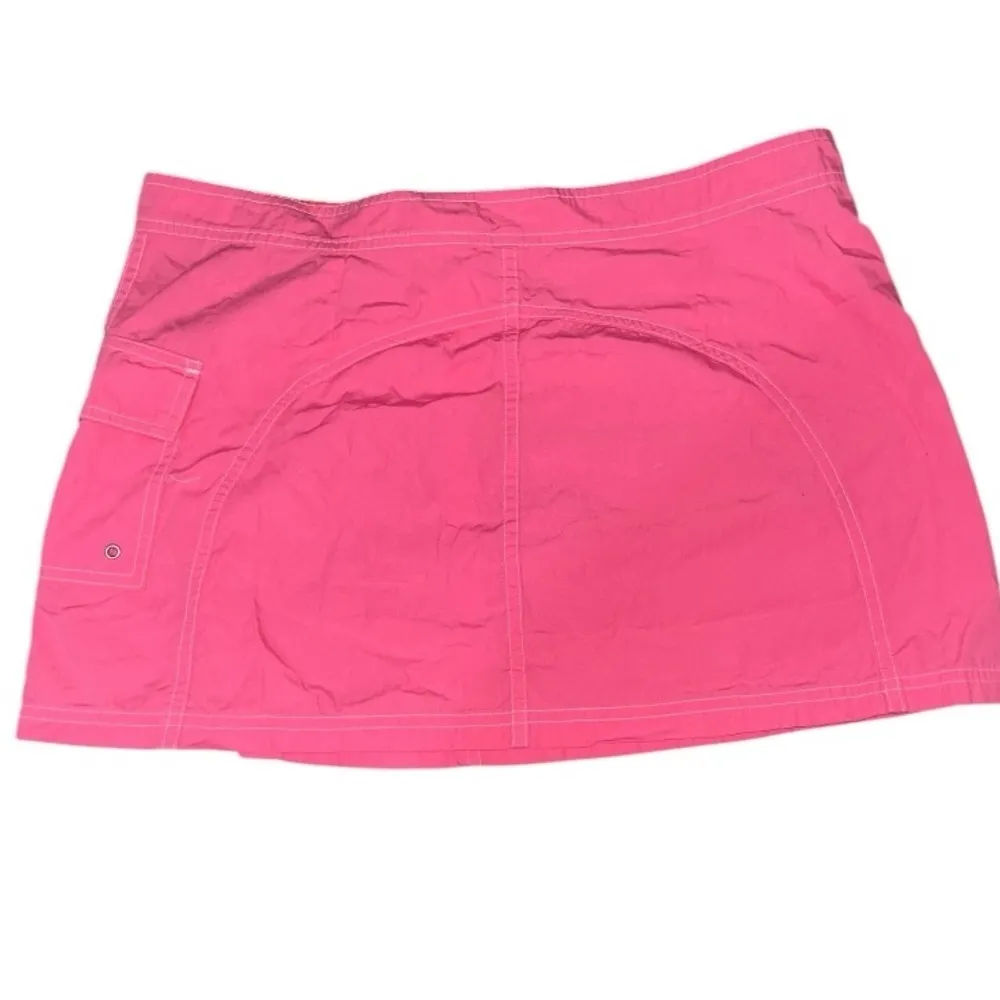 J. Crew Low Rise Cargo Mini Skirt Y2K Medium Pink Sporty Vintage Micro Nylon - Image 4