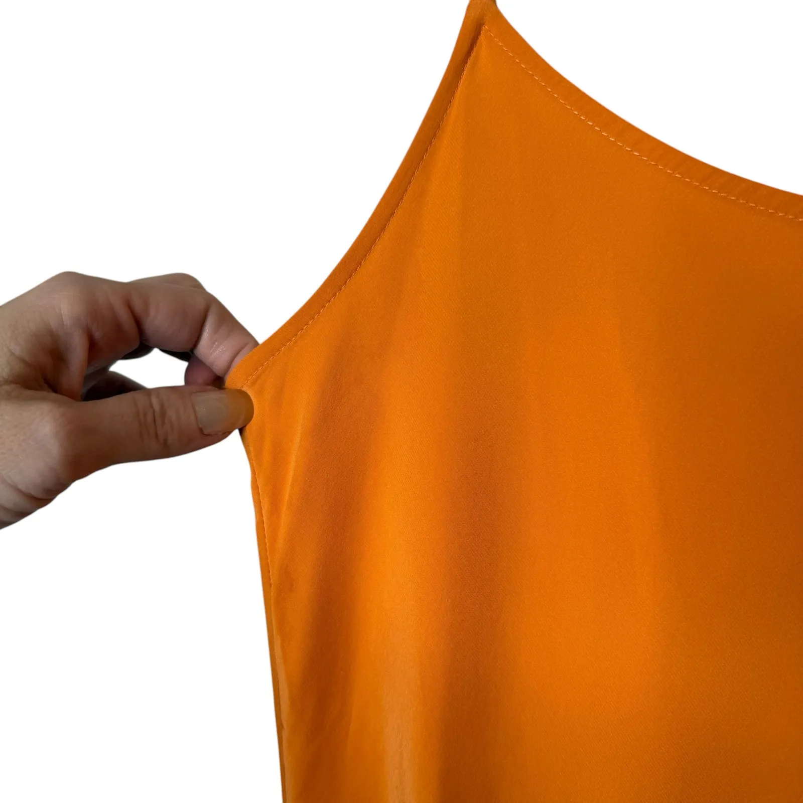 AYR Ten Outta Ten Dress Midi‎ Silk Slip in Cara Cara Orange size Small - Image 7
