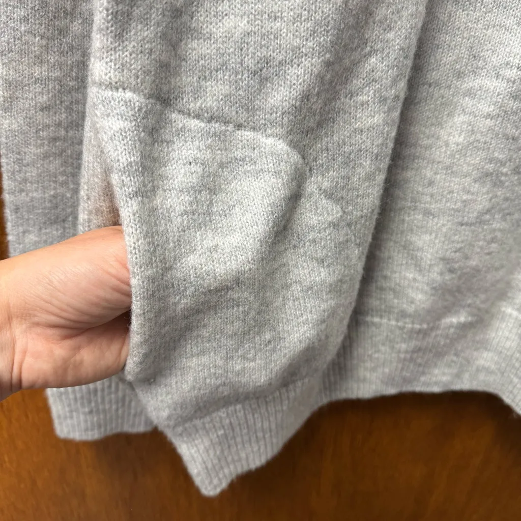 Scotch & Soda Shawl Button Collar Knit Pullover Sweater Wool Blend Gray XL - Image 6