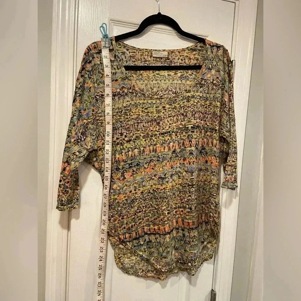 Feather Clothing Soft Brushed Cotton Dolman Sleeve Scoop Neck Top Size M Blue Size M - Image 8