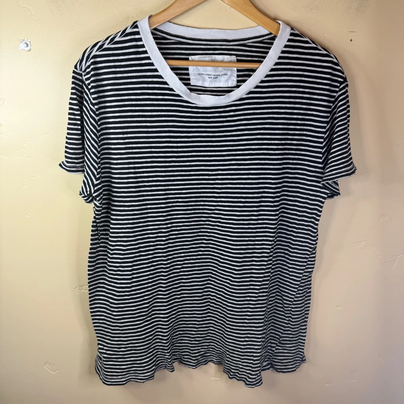 Nili Lotan Brady Tee Gray Black White‎ Striped Tee T - Image 4