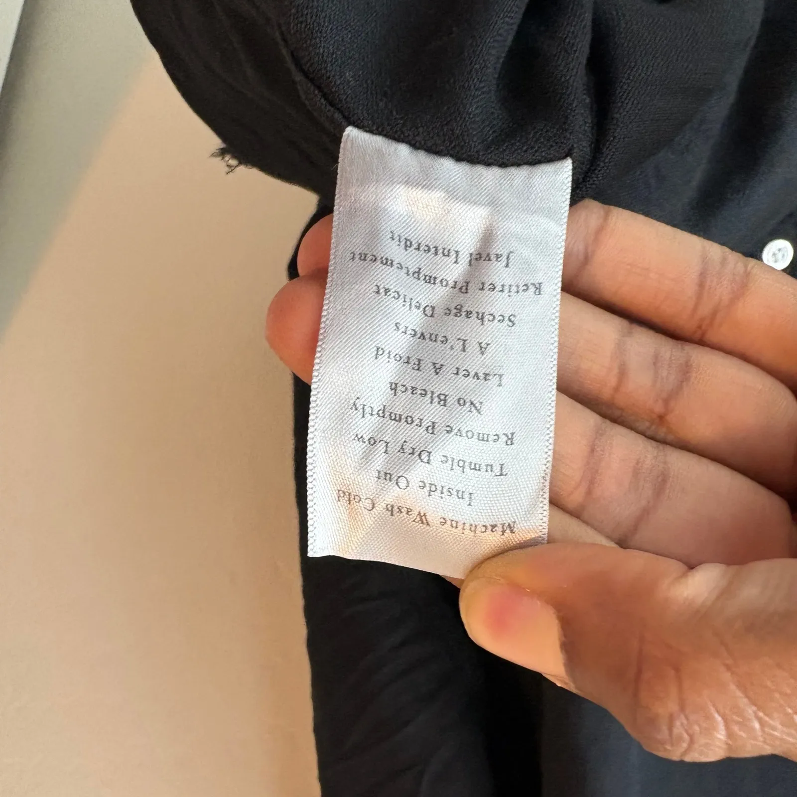 Frank & Eileen Dress Mary Famous Denim Black Button Down Shirt Dress Size XL - Image 9