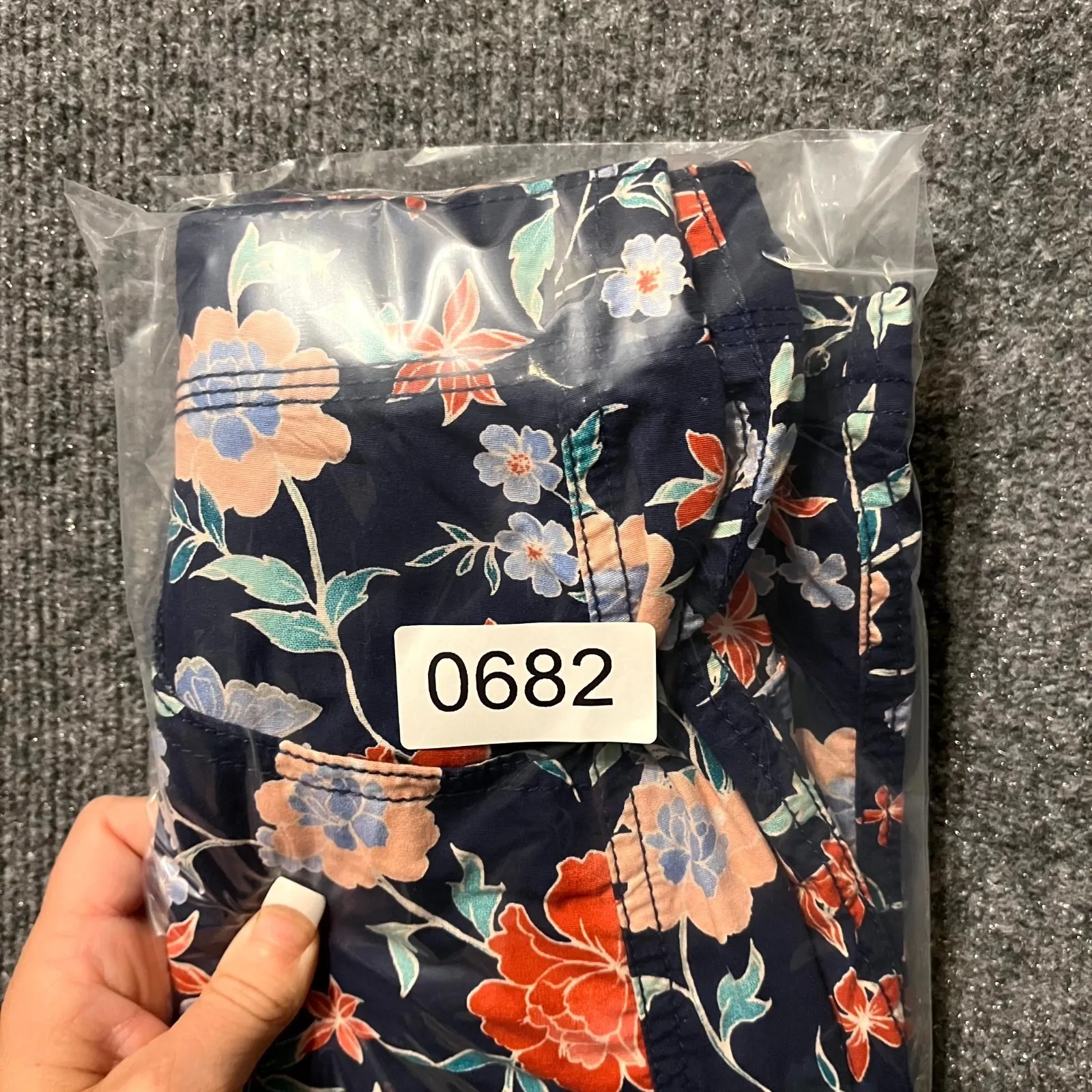 St John's‎ Bay Skirt Skort Womens 14 Blue Floral Cotton Classic Pockets Zip-Fly - Image 7