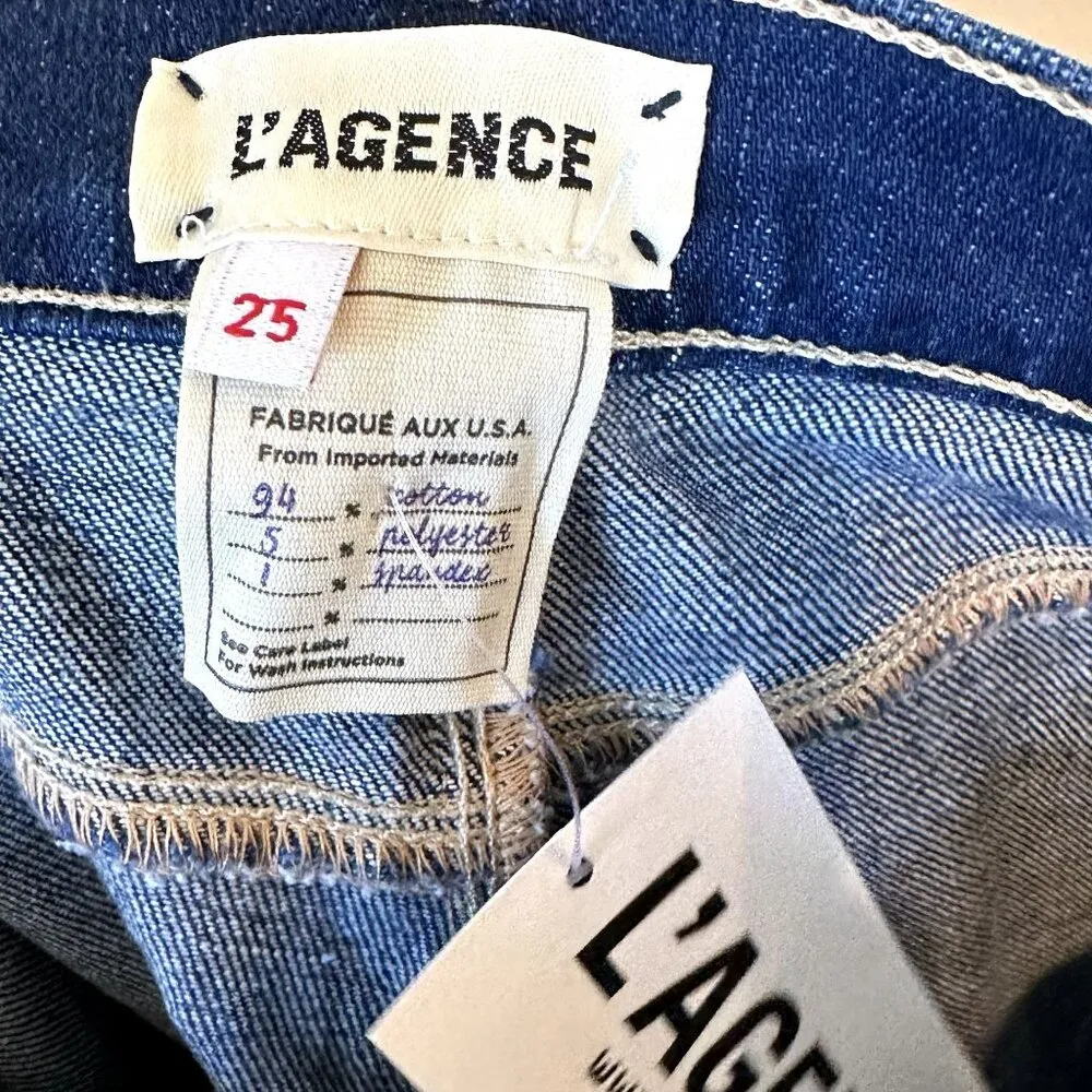 NWT L'AGENCE Bell High Rise Flare Jean in Delta - Size 25 - Image 5