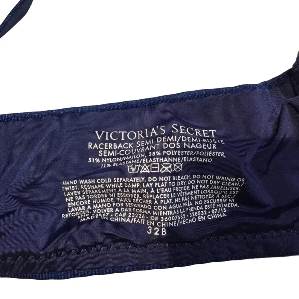 NWOT Victoria's Secret Racerback Semi Demi Bra, Periwinkle - Image 2