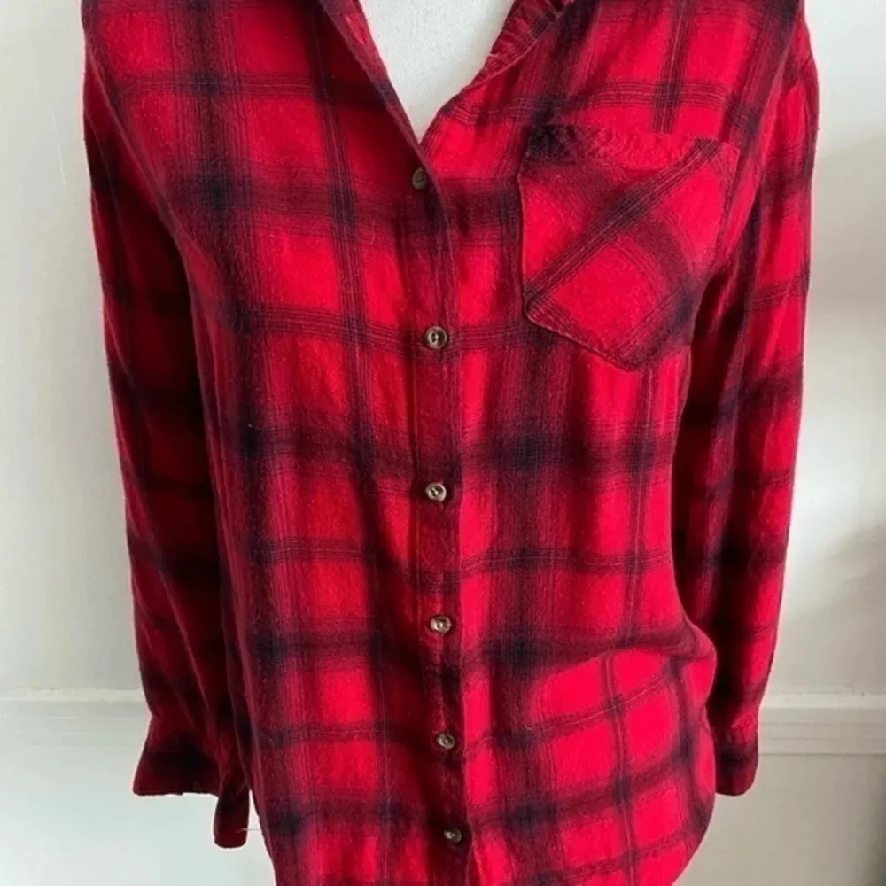 A New Day • Red Plaid Button Down Shirt - Image 2